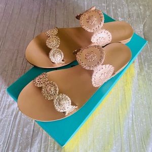 Jack Rogers Rose Gold&Platinum Color Block Lauren